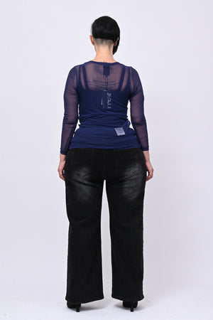 Jeans nero strass - Nero