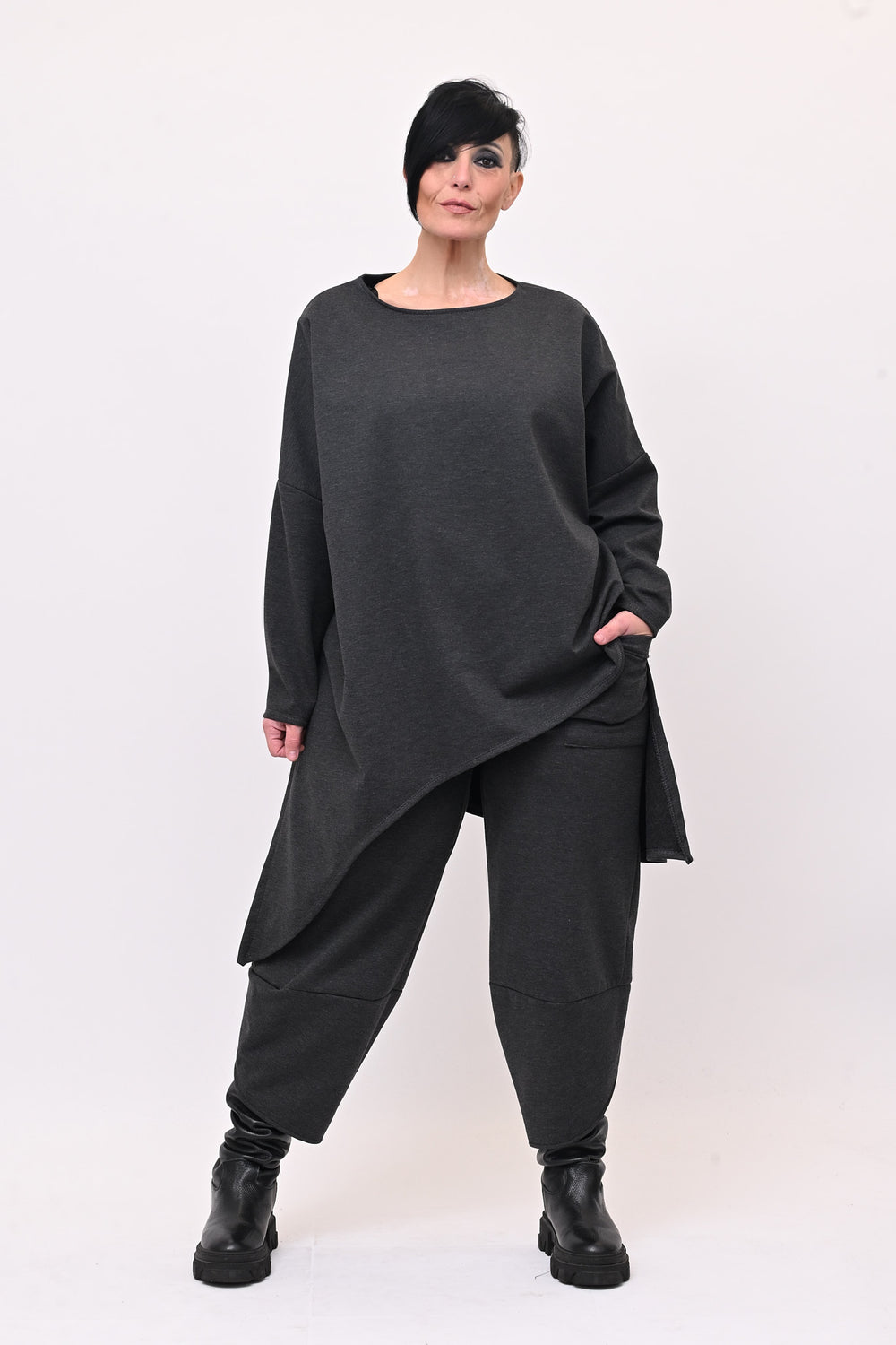 Completo over punte - Grigio