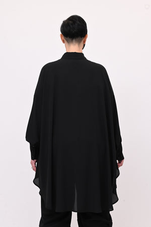 Maxi camicia coda - Nero