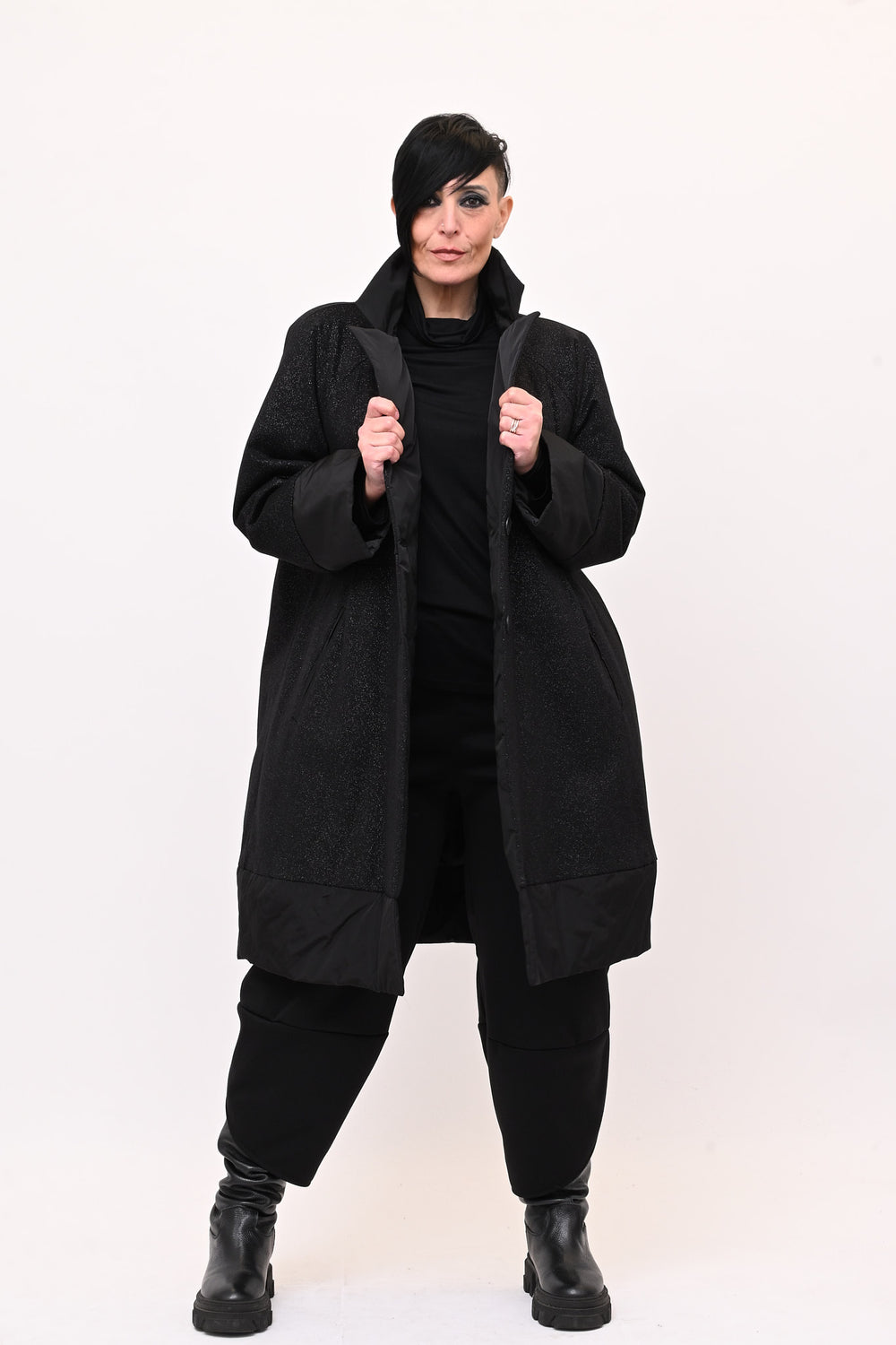 Piumino lurex nero - Nero