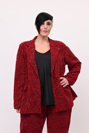 Tailleur pizzo - Rosso