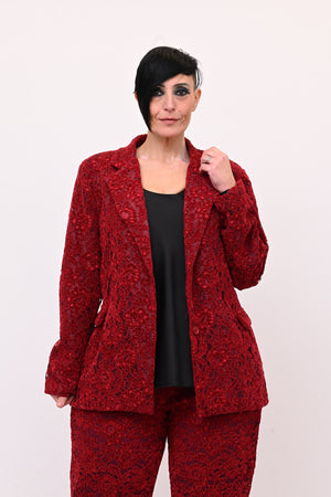 Tailleur pizzo - Rosso