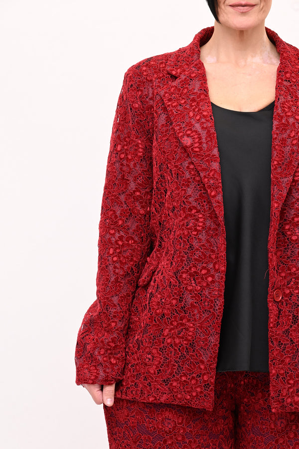 Tailleur pizzo - Rosso