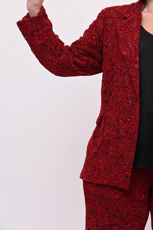 Tailleur pizzo - Rosso