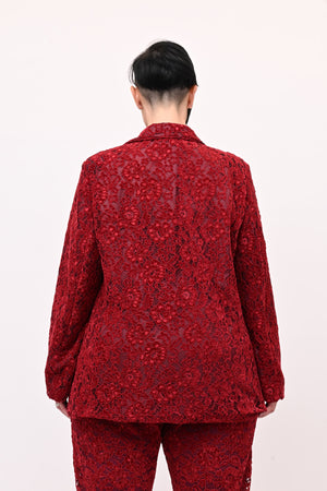 Tailleur pizzo - Rosso