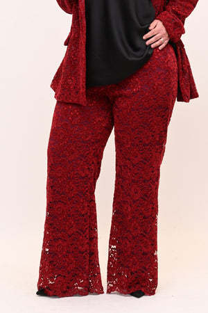 Tailleur pizzo - Rosso