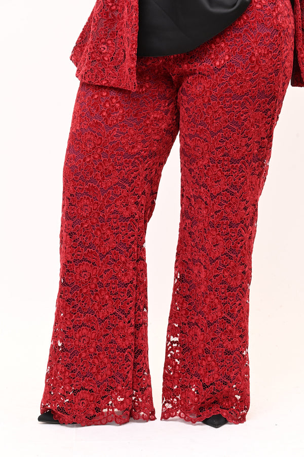 Tailleur pizzo - Rosso