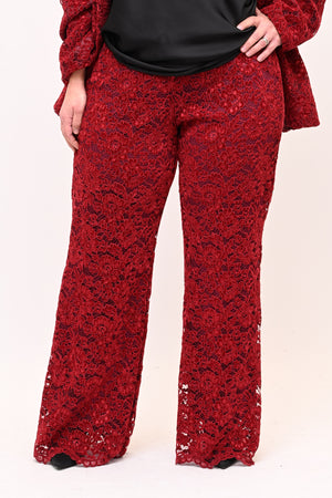 Tailleur pizzo - Rosso