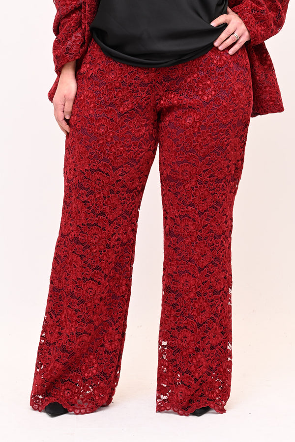 Tailleur pizzo - Rosso