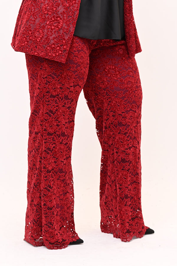 Tailleur pizzo - Rosso