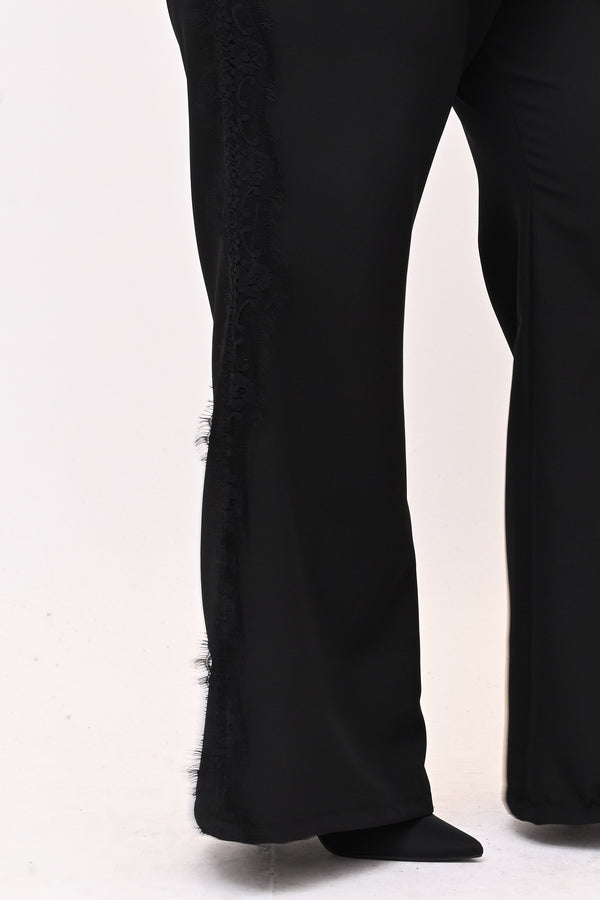 Tailleur inserto pizzo - Nero