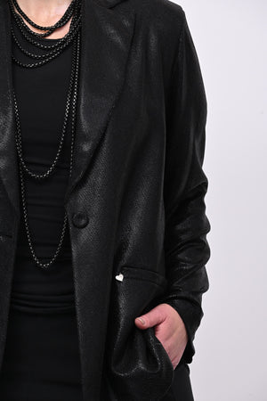 Giacca lurex bottone - Nero