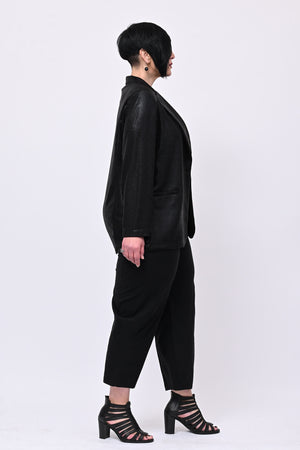 Giacca lurex bottone - Nero