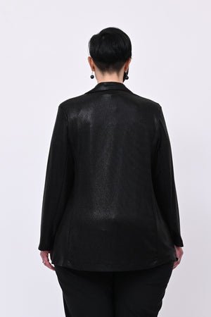 Giacca lurex bottone - Nero