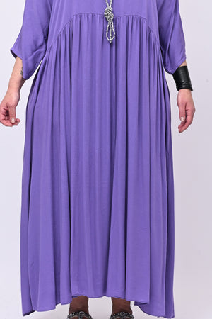 Abito viscosa laccetto - Viola