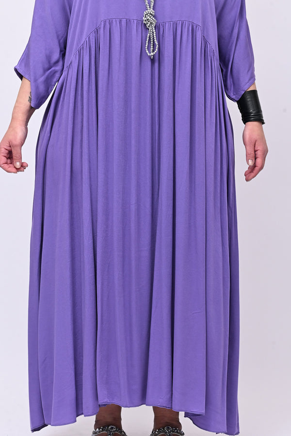 Abito viscosa laccetto - Viola