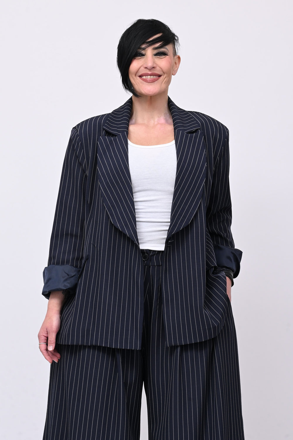 Tailleur gessato uomo - Blu