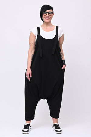 Salopette cavallo basso - Nero