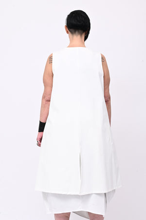 Gilet stondato spacco - Bianco
