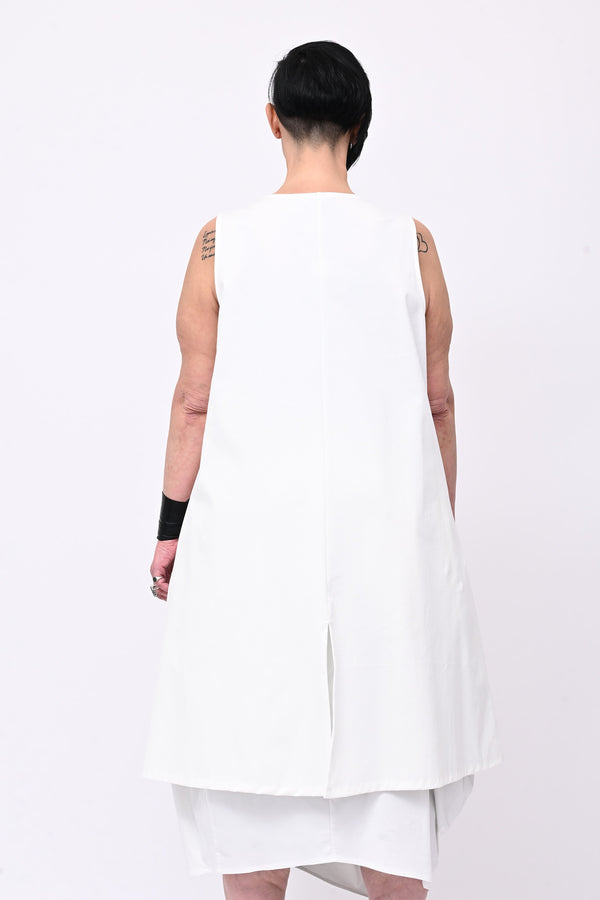 Gilet stondato spacco - Bianco
