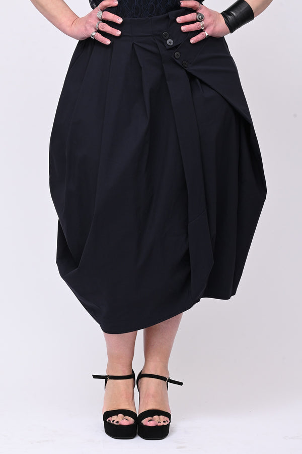 Gonna bottoni pinces - Blu