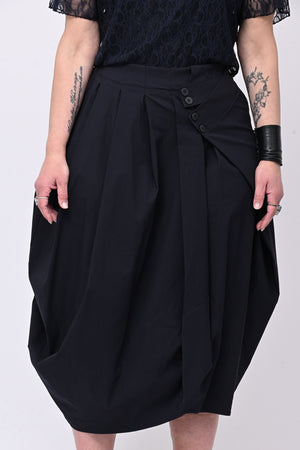 Gonna bottoni pinces - Blu