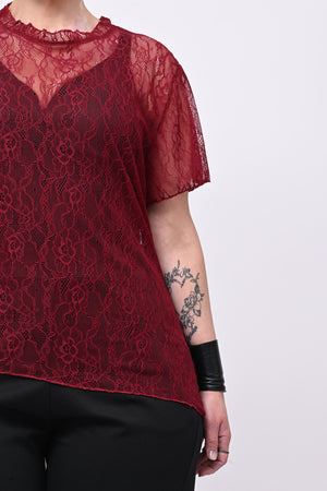 Maglia pizzo colletto - India