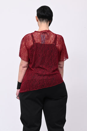 Maglia pizzo colletto - India