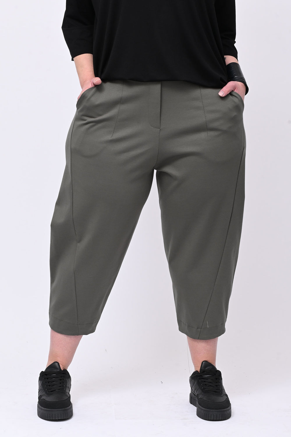 Pantacrop cuciture - Verde militare