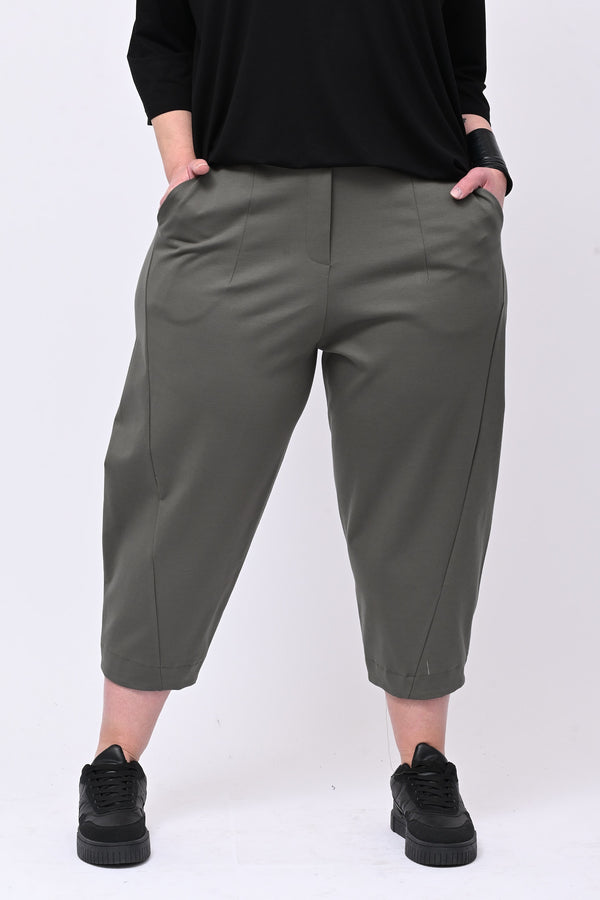 Pantacrop cuciture - Verde militare