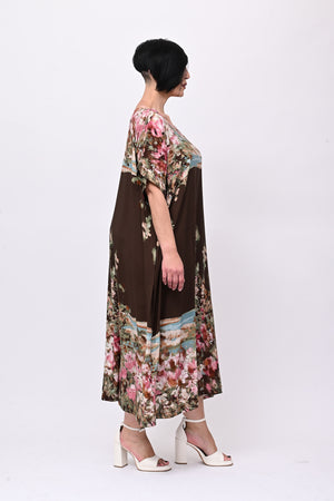 Abito viscosa paesaggio - Moro