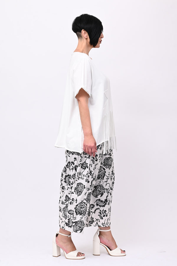 T-shirt stella frange - Bianco