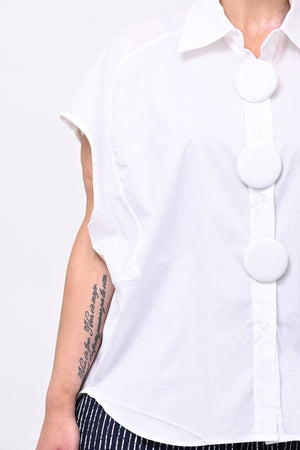 Camicia maxi bottoni - Bianco