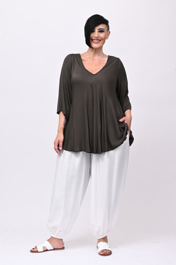 Blusa viscosa svasata - Moro