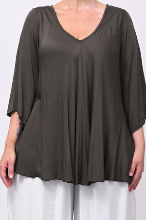 Blusa viscosa svasata - Moro