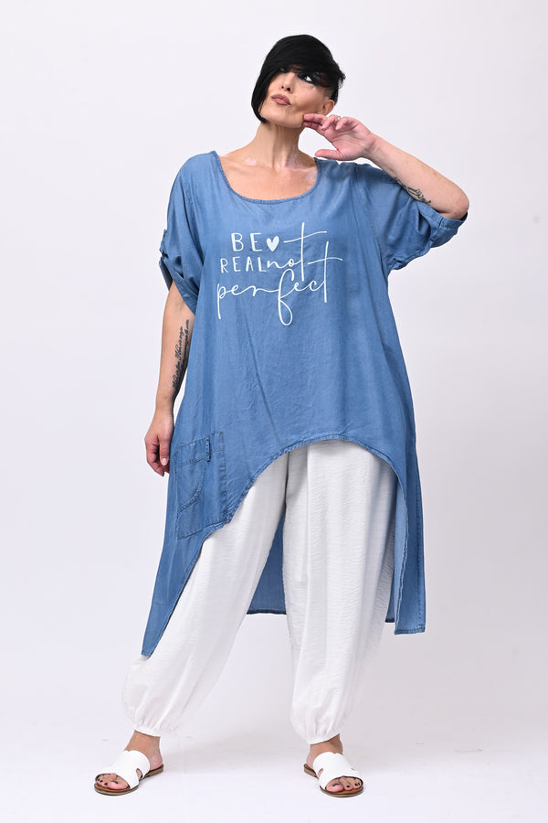 Camicia chambrie coda - Jeans medio