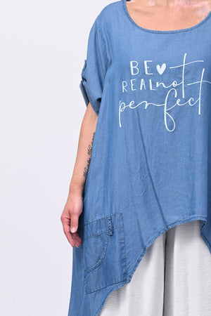 Camicia chambrie coda - Jeans medio