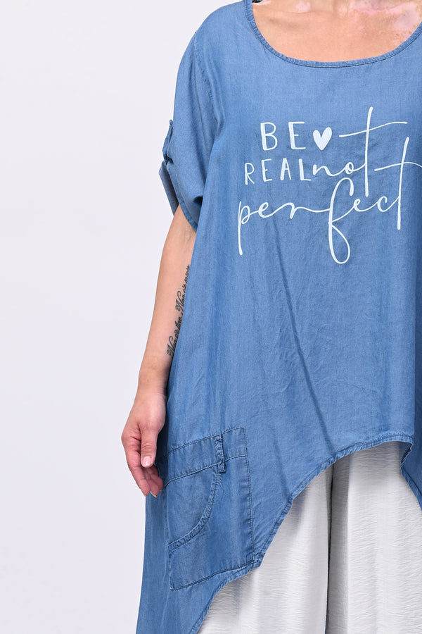 Camicia chambrie coda - Jeans medio