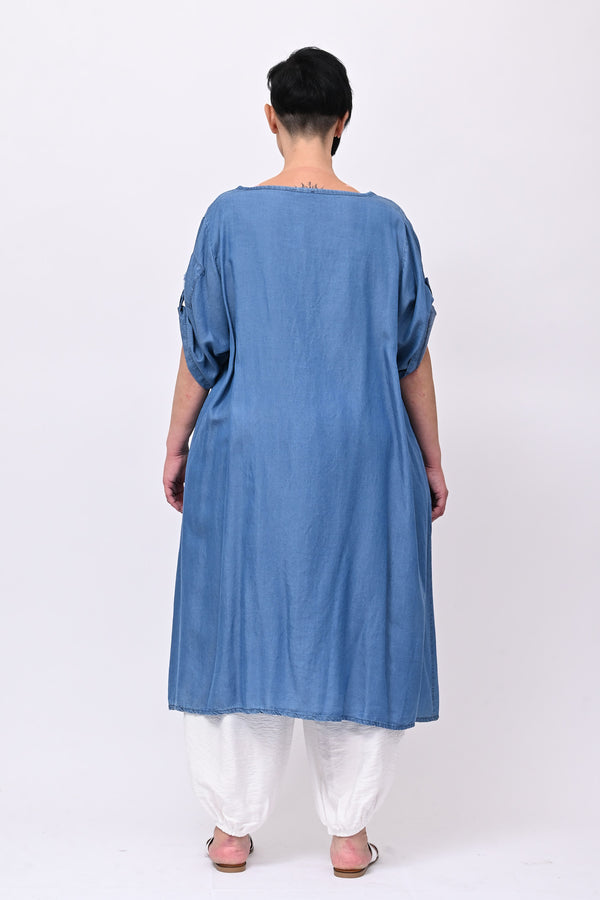 Camicia chambrie coda - Jeans medio