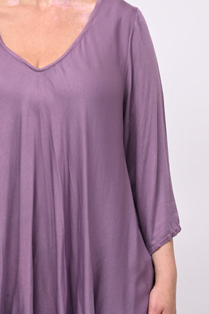 Blusa viscosa svasata - Glicine