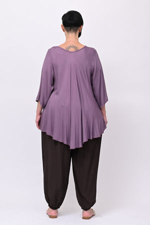 Blusa viscosa svasata - Glicine