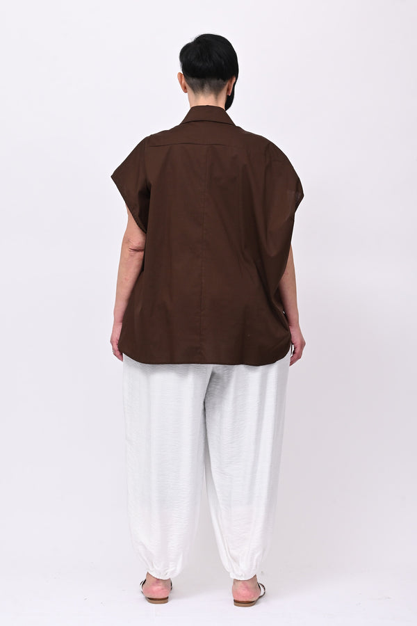 Camicia maxi bottoni - Moro