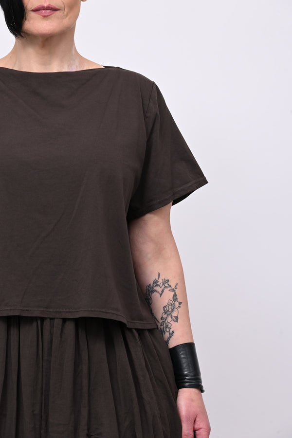Abito t-shirt crop - Moro