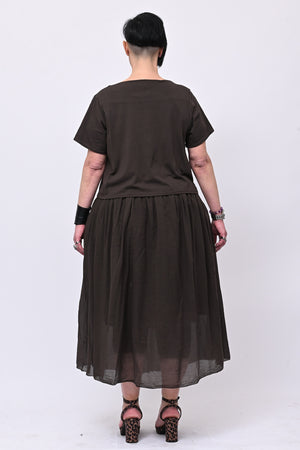 Abito t-shirt crop - Moro
