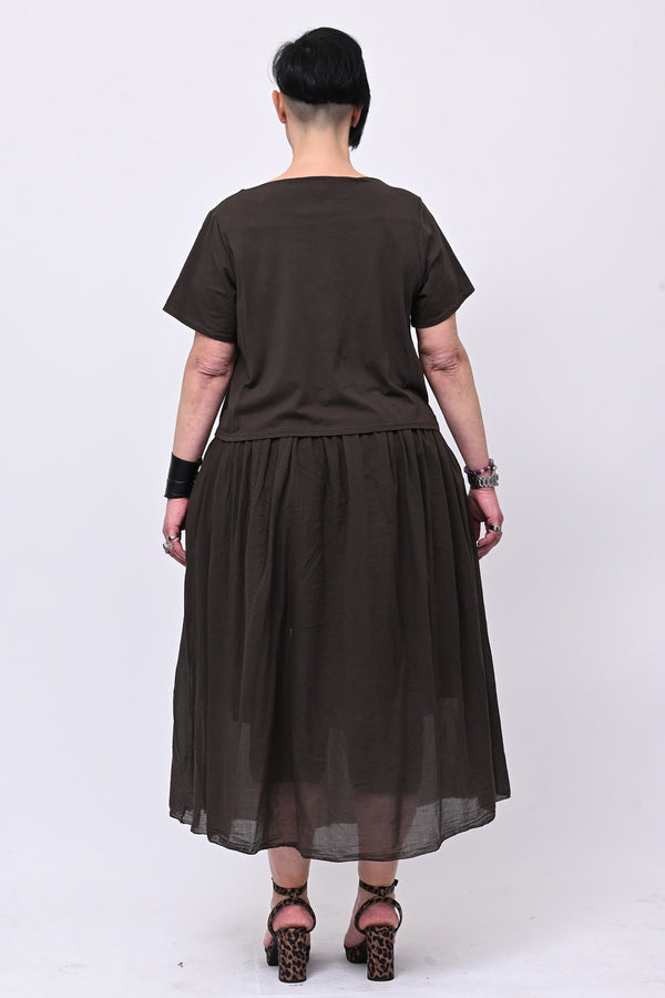 Abito t-shirt crop - Moro