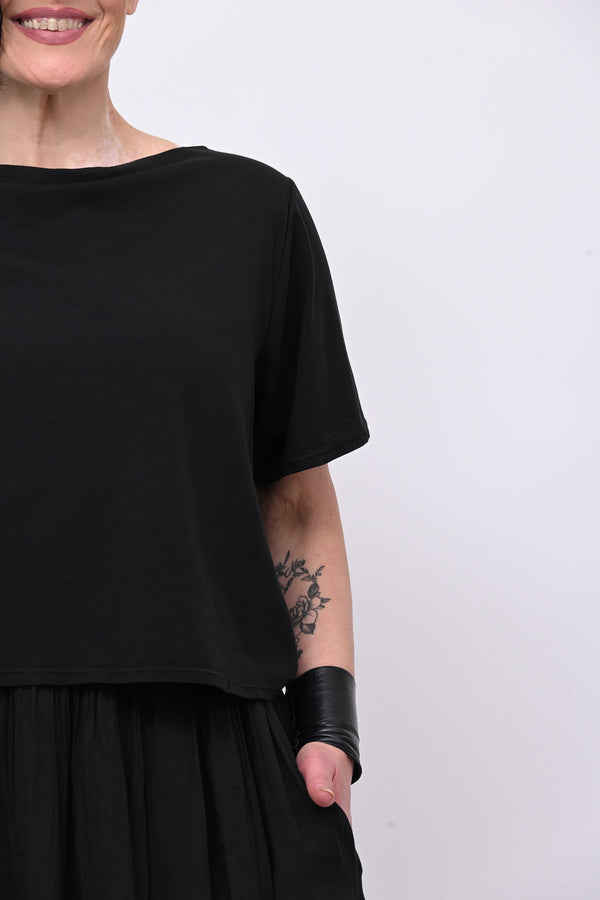Abito t-shirt crop - Nero
