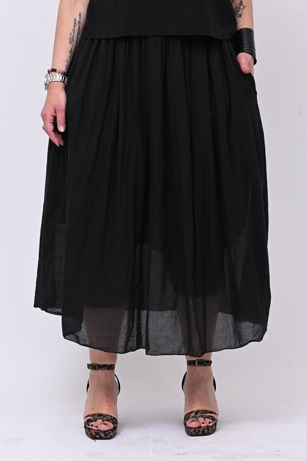 Abito t-shirt crop - Nero