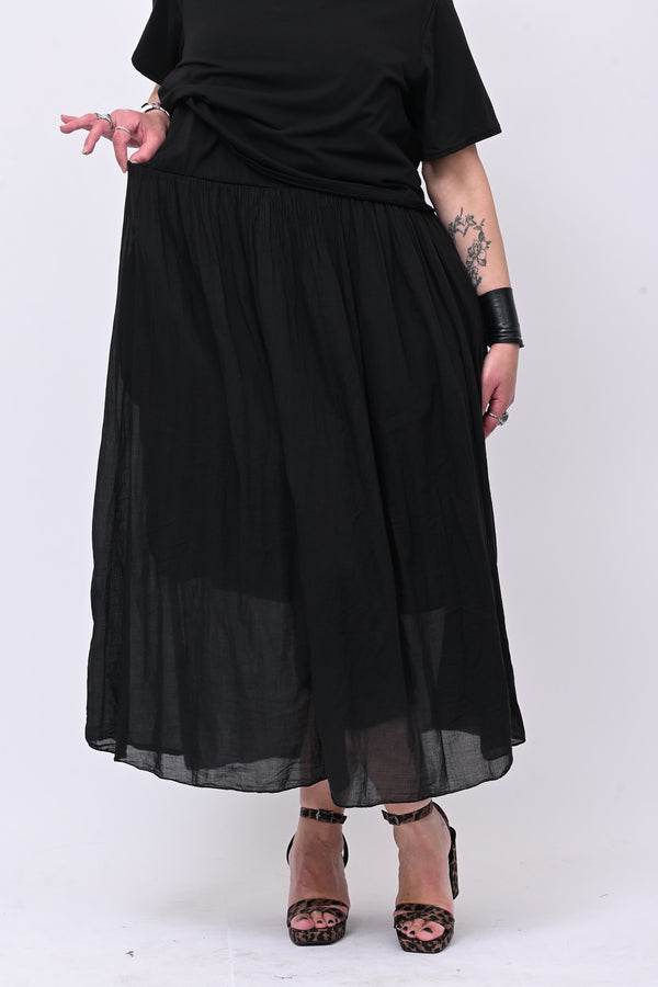 Abito t-shirt crop - Nero