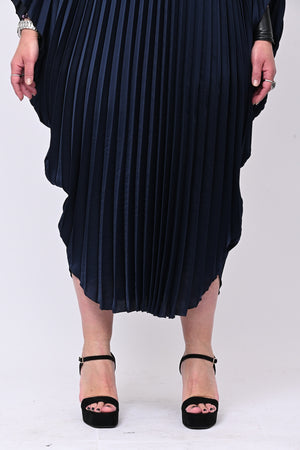 Caftano plisse over - Blu