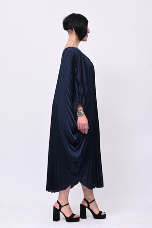 Caftano plisse over - Blu